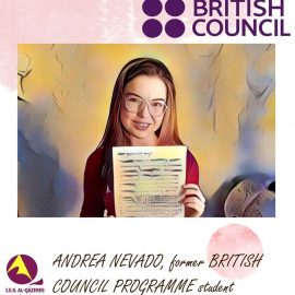 We want to congratulate our student Andrea Nevado, one of our former students at the British Programme at school.